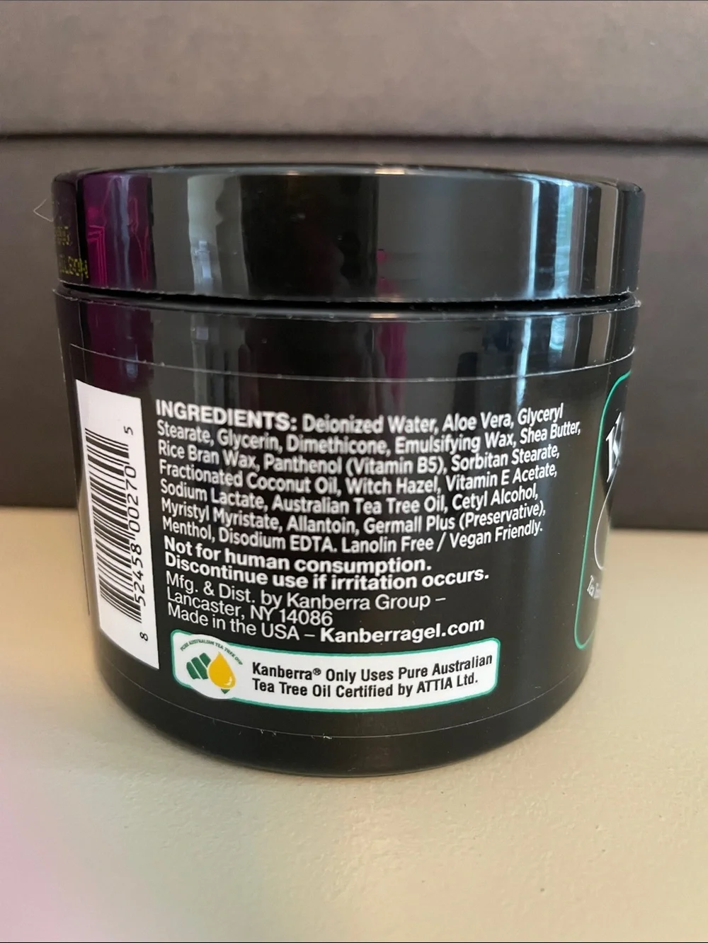 Kanberra Taint paint Anti-Friction/Chafe Cream with Menthol New sealed